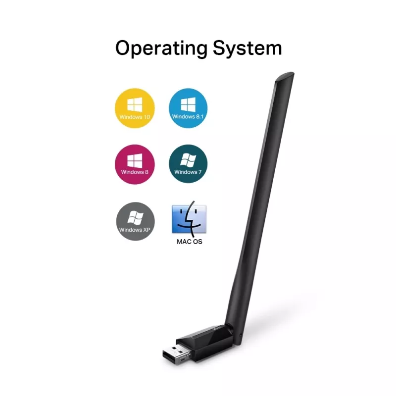 Bezvadu USB WiFi adapteris TP-Link AC600 High Gain ARCHER T2U PLUS