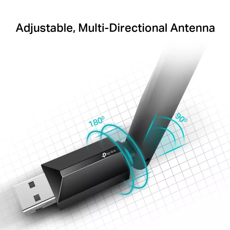 Bezvadu USB WiFi adapteris TP-Link AC600 High Gain ARCHER T2U PLUS