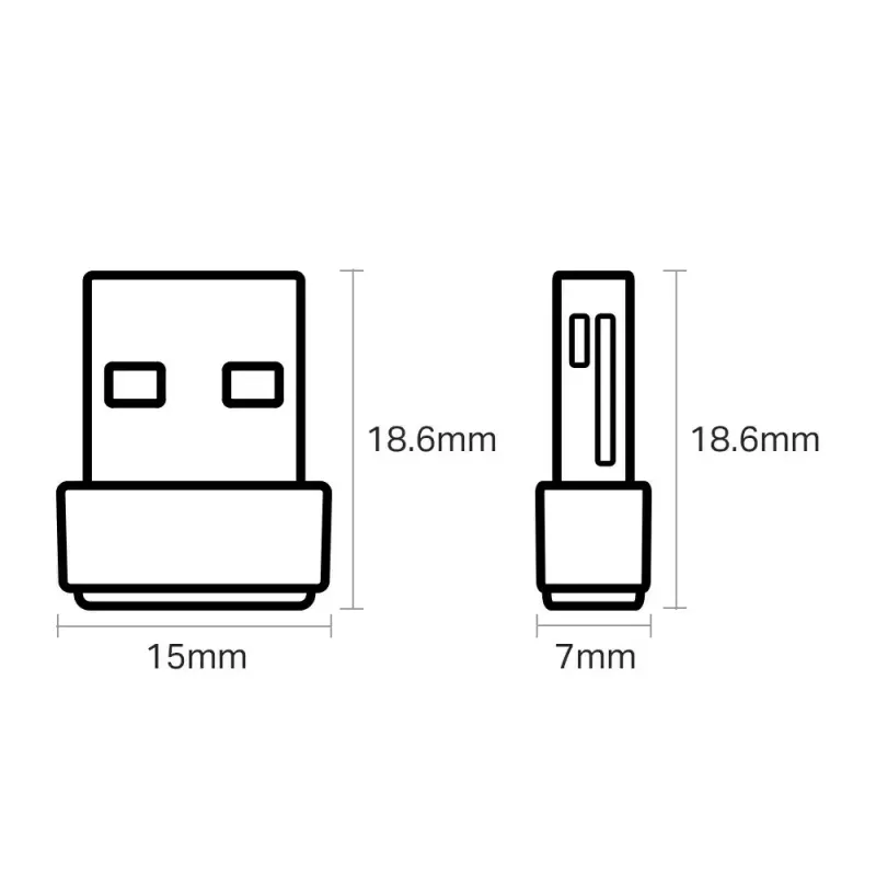TP-Link Nano AC600 USB WiFi adapteris (Archer T2U Nano) – divu joslu (2,4 GHz/5 GHz) bezvadu tīkla uztvērējs
