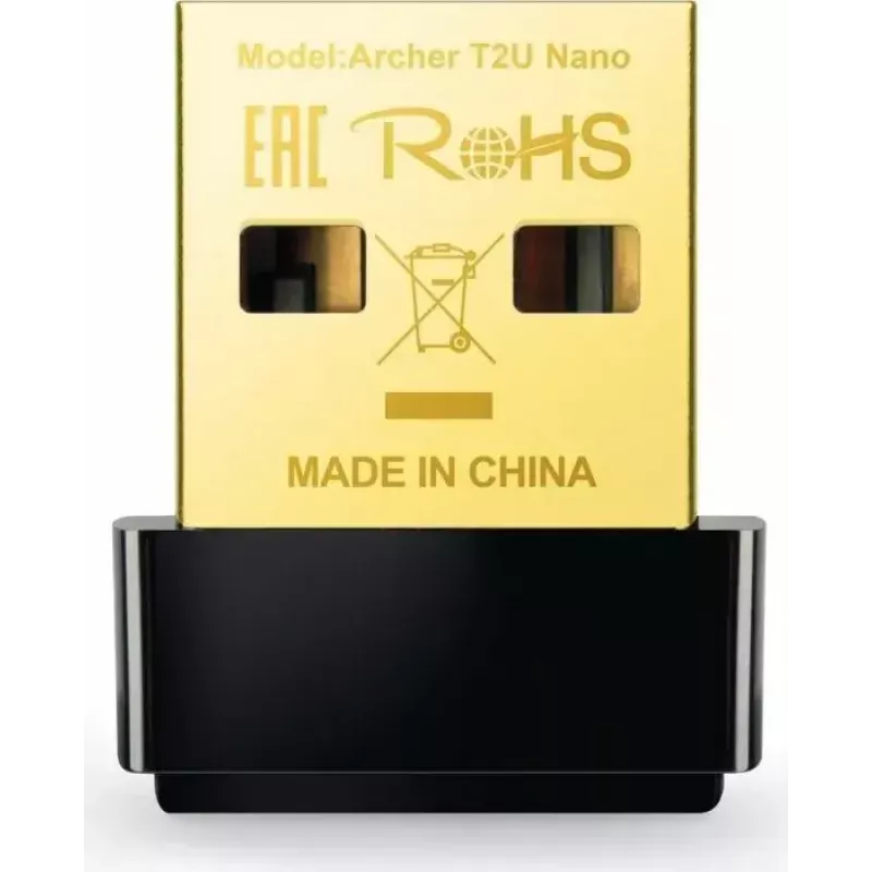 TP-Link Nano AC600 USB WiFi adapteris (Archer T2U Nano) – divu joslu (2,4 GHz/5 GHz) bezvadu tīkla uztvērējs