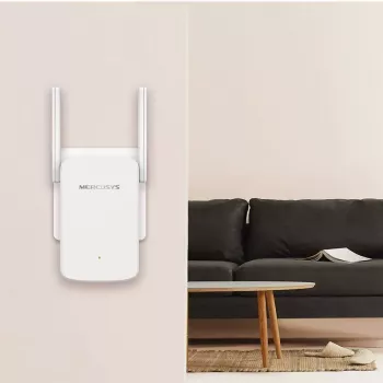Bezvadu diapazona paplašinātājs MERCUSYS ME30 AC1200 — divjoslu 802.11b/g, 2 ārējās antenas, 1x RJ-45