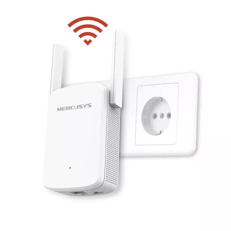 Bezvadu diapazona paplašinātājs MERCUSYS ME30 AC1200 — divjoslu 802.11b/g, 2 ārējās antenas, 1x RJ-45