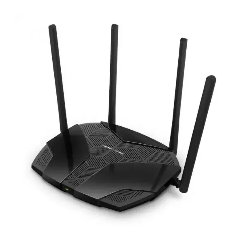 Galda maršrutētājs MERCUSYS MR80X — Divjoslu Wi‑Fi 6 (802.11ax), 3000 Mbps, 4 ārējās antenas, 3 Gigabit LAN porti