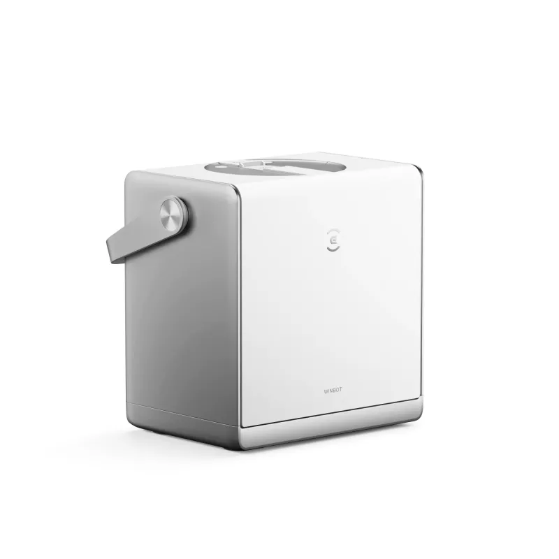 Logu tīrītājs Ecovacs WINBOT W2 OMNI — baterija 4500 mAh, 96 W, bezsuku motors, 260×251 mm lupatiņa, vads 5.5 m, minimālais logs 30×40 cm