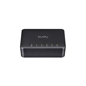 Tīkla slēdzis Cudy GS105D, 5 portu Gigabit Ethernet (10/100/1000), 1 Gbit/s joslas platums, līdzstrāvas 5 V barošana