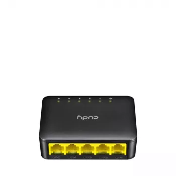 Tīkla slēdzis Cudy GS105D, 5 portu Gigabit Ethernet (10/100/1000), 1 Gbit/s joslas platums, līdzstrāvas 5 V barošana