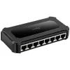 Tīkla slēdzis Cudy GS108D 8 portu Gigabit Ethernet (10/100/1000), 16 Gbit/s komutācija, DC 5V, galddatora, melns