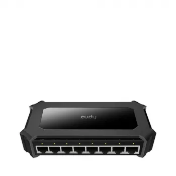 Tīkla slēdzis Cudy GS108D 8 portu Gigabit Ethernet (10/100/1000), 16 Gbit/s komutācija, DC 5V, galddatora, melns