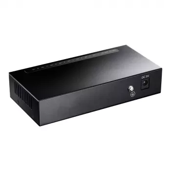 Tīkla slēdzis Cudy GS108 — 8 portu Gigabit Ethernet (10/100/1000), melns, 16 Gbit/s komutācijas jauda