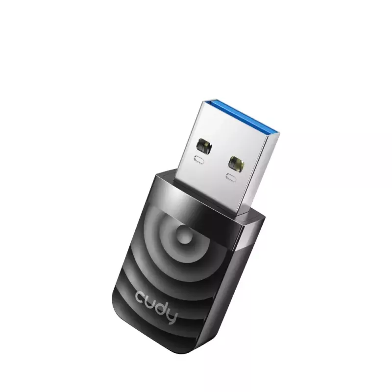 Bezvadu USB tīkla adapteris Cudy WU1300S, divjoslu 2.4/5 GHz, Wi‑Fi 5 (802.11ac), 867 Mbps, RTL8812BU