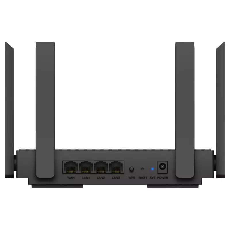 Galda maršrutētājs Cudy WR1500 — divjoslu (2,4/5 GHz), Wi‑Fi 6/4, 4x Gigabit LAN, MU‑MIMO, ārējās antenas