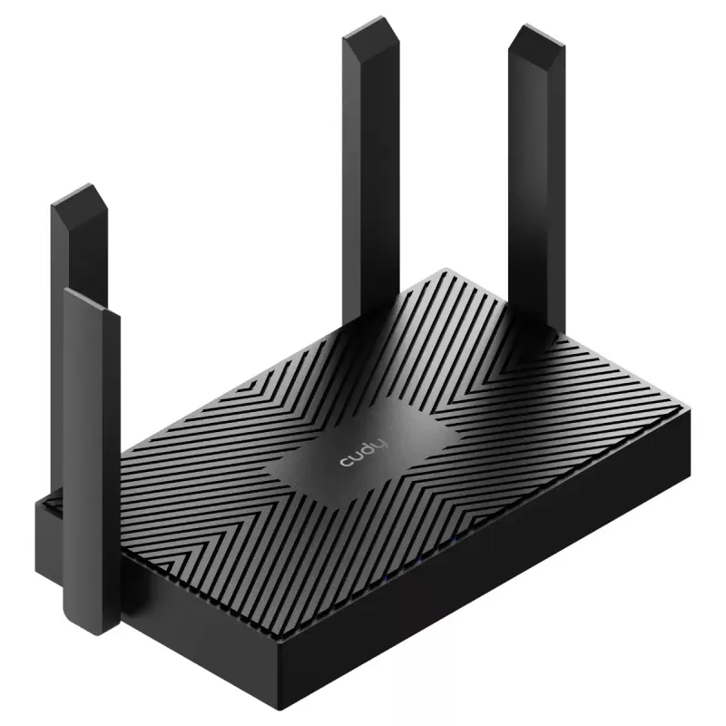 Galda maršrutētājs Cudy WR1500 — divjoslu (2,4/5 GHz), Wi‑Fi 6/4, 4x Gigabit LAN, MU‑MIMO, ārējās antenas