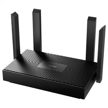 Galda maršrutētājs Cudy WR1500 — divjoslu (2,4/5 GHz), Wi‑Fi 6/4, 4x Gigabit LAN, MU‑MIMO, ārējās antenas