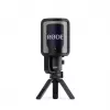 Kondensatora USB datora mikrofons RØDE NT-USB+ — kardioīds, 24-bit/48 kHz, 20–20000 Hz, 3.5 mm austiņu izeja, USB-C, melns