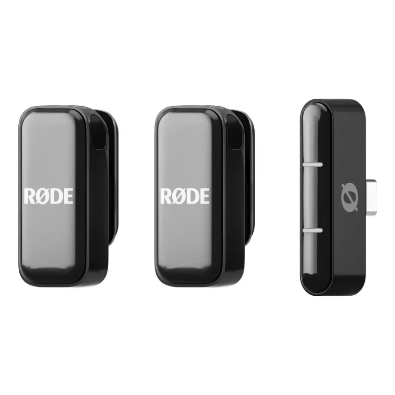 Clip-on bezvadu mikrofonu sistēma Rode Wireless Micro Melns