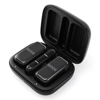 Clip-on bezvadu mikrofonu sistēma Rode Wireless Micro Melns