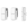 Piespraužams mikrofons RØDE Wireless Micro — bezvadu USB lavalier, 20–20000 Hz, 24 bitu, 100 m diapazons, balts