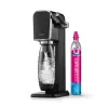 Gāzētā ūdens aparāts SodaStream ART Melns Steel 1L ogļskābās gāzes balons 60L