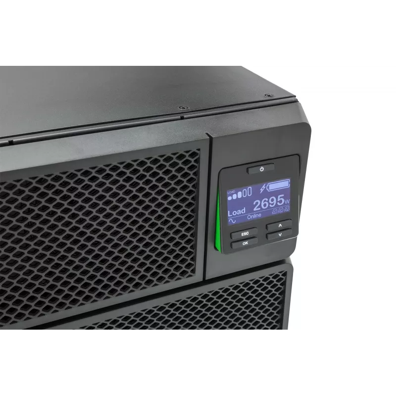 APC Smart-UPS On-Line SRT5KRMXLI - 5000VA, 6x C13, 4x C19 izeja, montējams statīvā, iebūvēts NMC