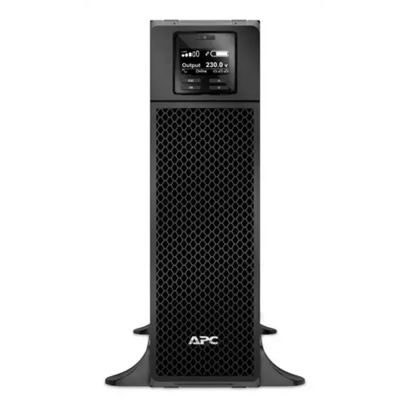 APC Smart-UPS On-Line, 5kVA, tornis, 230V, 6x C13+4x C19 IEC ligzdas, tīkla karte+SmartSlot, paplašināts darbības laiks, bez sliežu komplekta