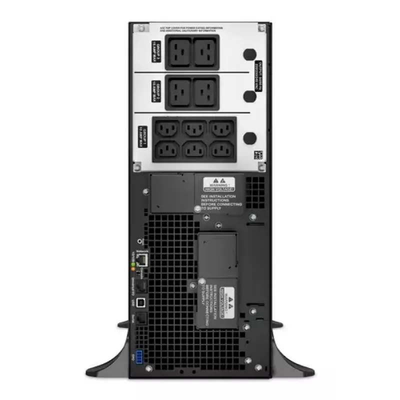 APC Smart-UPS On-Line, 6kVA/6kW, Tower, 230V, 6x C13+4x C19 IEC kontaktligzdas, tīkla karte+SmartSlot, paplašināts darbības laiks, bez sliežu komplekta