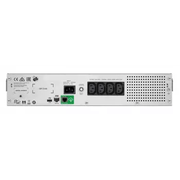 APC Smart-UPS C, Line Interactive, 1000VA, Rackmount 2U, 230V, 4x IEC C13 ligzdas, SmartConnect ports, USB un seriālā komunikācija, AVR, grafiskais LCD