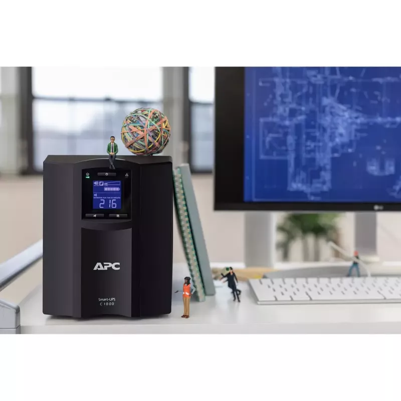 APC Smart-UPS C, Line Interactive, 1000VA, Tornis, 230V, 8x IEC C13 ligzdas, SmartConnect ports, USB un seriālais savienojums, AVR, grafiskais LCD