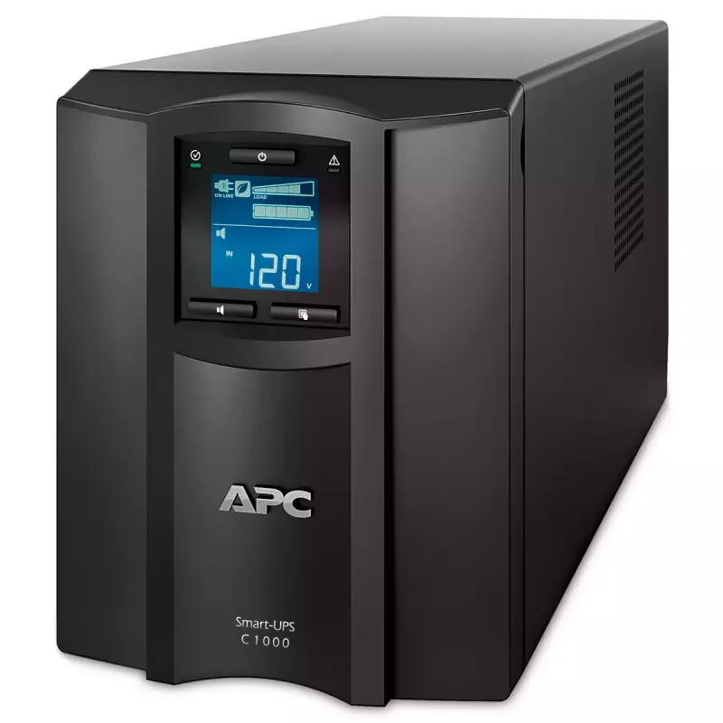 APC Smart-UPS C, Line Interactive, 1000VA, Tornis, 230V, 8x IEC C13 ligzdas, SmartConnect ports, USB un seriālais savienojums, AVR, grafiskais LCD