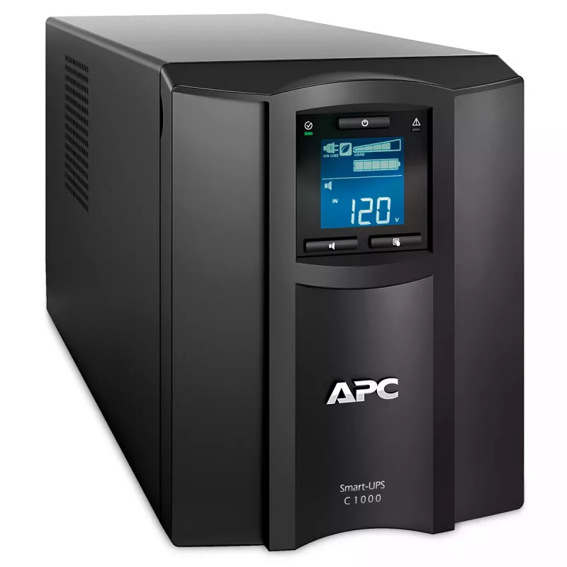 APC Smart-UPS C, Line Interactive, 1000VA, Tornis, 230V, 8x IEC C13 ligzdas, SmartConnect ports, USB un seriālais savienojums, AVR, grafiskais LCD