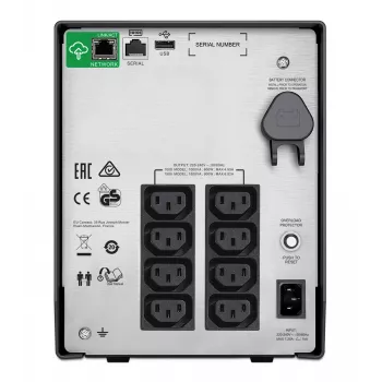 APC Smart-UPS SMC1500IC - 8x C13, USB, SmartConnect, 1500VA, Line-Interactive, 1.5 kVA, 900 W, Sine, 170 V, 300 V