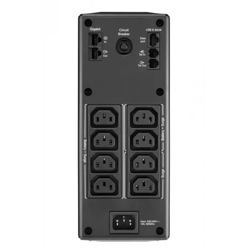 APC Back-UPS Pro, 1600VA/960W, Tornis, 230V, 8x IEC C13 kontaktligzdas, AVR, LCD, lietotāja nomaināms akumulators