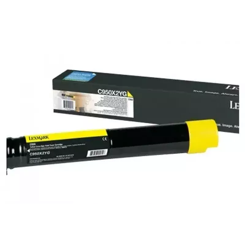 tonera kasete Lexmark C950X2YG 10000 lapas dzeltena