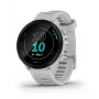 Viedpulkstenis GARMIN Forerunner 55 — 42 mm apaļš sporta pulkstenis, GPS/GLONASS/Galileo, 14 dienu akumulators, 5 ATM, balta silikona siksniņa