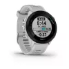 Viedpulkstenis GARMIN Forerunner 55 — 42 mm apaļš sporta pulkstenis, GPS/GLONASS/Galileo, 14 dienu akumulators, 5 ATM, balta silikona siksniņa