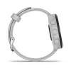 Viedpulkstenis GARMIN Forerunner 55 — 42 mm apaļš sporta pulkstenis, GPS/GLONASS/Galileo, 14 dienu akumulators, 5 ATM, balta silikona siksniņa