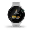 Viedpulkstenis GARMIN Forerunner 55 — 42 mm apaļš sporta pulkstenis, GPS/GLONASS/Galileo, 14 dienu akumulators, 5 ATM, balta silikona siksniņa