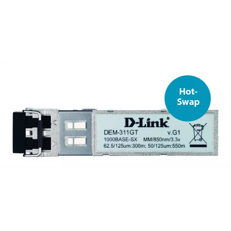 D-Link 1-porta Mini-GBIC SFP uz 1000BaseSX, 550m visiem