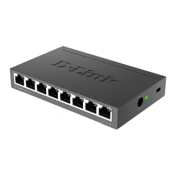 D-Link DGS-108 Nepārvaldāms L2 Gigabitu Ethernet (10/100/1000) Melns