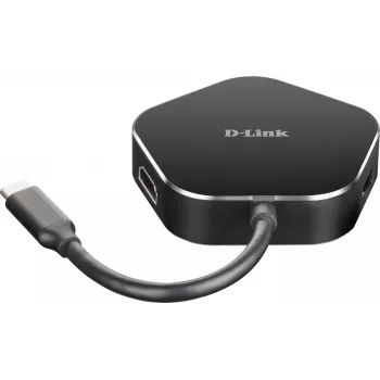D-Link 4-in-1 USB-C centrmezgls ar HDMI un barošanas piegādi