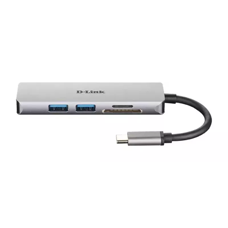 D-Link 5-in-1 USB-C centrmezgls ar HDMI un SD/microSD karšu lasītāju