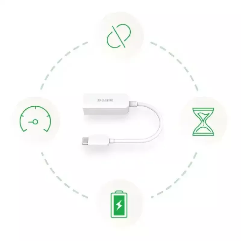 Ethernet adapteris D-Link DUB-E250 USB-C uz 2.5G