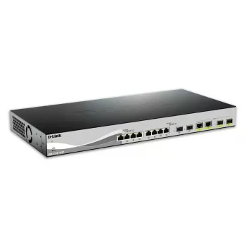 D-Link DXS-1210-12TC/E tīkla slēdzis Pārvaldīts L2 10G Ethernet (100/1000/10000) 1U Melns, Sudrabs