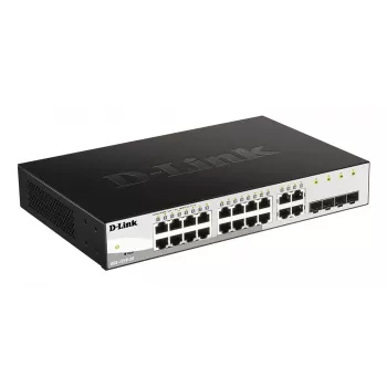 D-Link DGS-1210-20 Pārvaldāms L2 Gigabitu Ethernet (10/100/1000) 1U Melns
