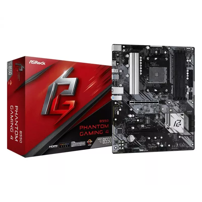 ASRock B550 Phantom Gaming 4 AMD B550 Socket AM4 ATX