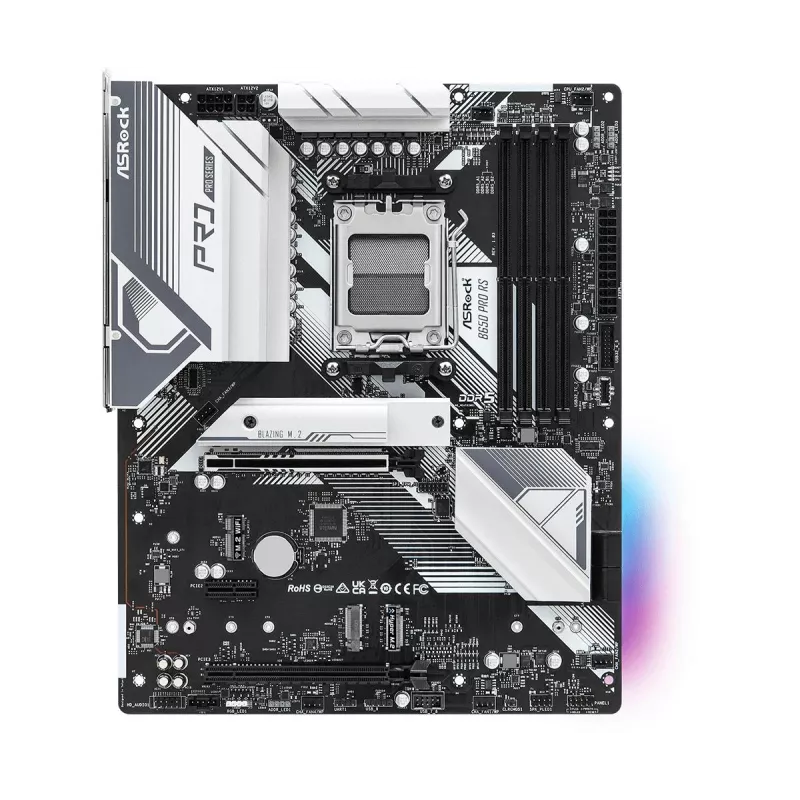 Mātesplate ASRock B650 Pro RS — ATX, Socket AM5, AMD B650, DDR5, 4 DIMM, 128 GB, 2.5Gb LAN, 1x M.2, HDMI, DisplayPort