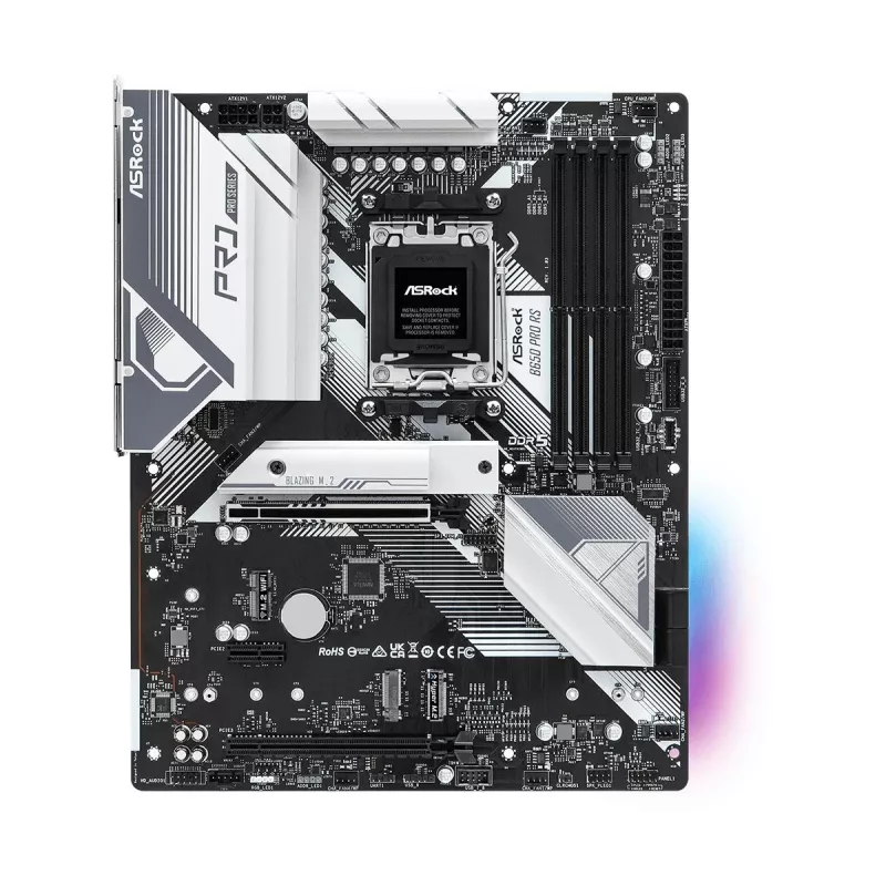 Mātesplate ASRock B650 Pro RS — ATX, Socket AM5, AMD B650, DDR5, 4 DIMM, 128 GB, 2.5Gb LAN, 1x M.2, HDMI, DisplayPort