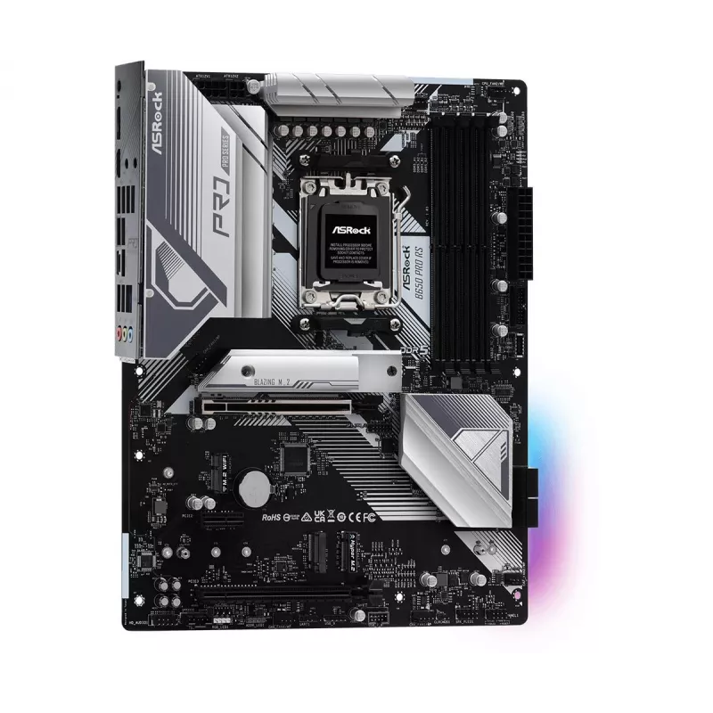 Mātesplate ASRock B650 Pro RS — ATX, Socket AM5, AMD B650, DDR5, 4 DIMM, 128 GB, 2.5Gb LAN, 1x M.2, HDMI, DisplayPort