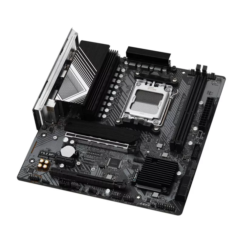 Mātesplate ASRock B650M-HDV/M.2 micro ATX — AMD B650, Socket AM5, DDR5, 2 atmiņas sloti, 64GB, M.2 un SATA III