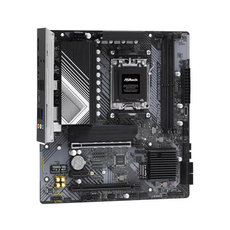 Mātesplate ASRock B650M-HDV/M.2 micro ATX — AMD B650, Socket AM5, DDR5, 2 atmiņas sloti, 64GB, M.2 un SATA III