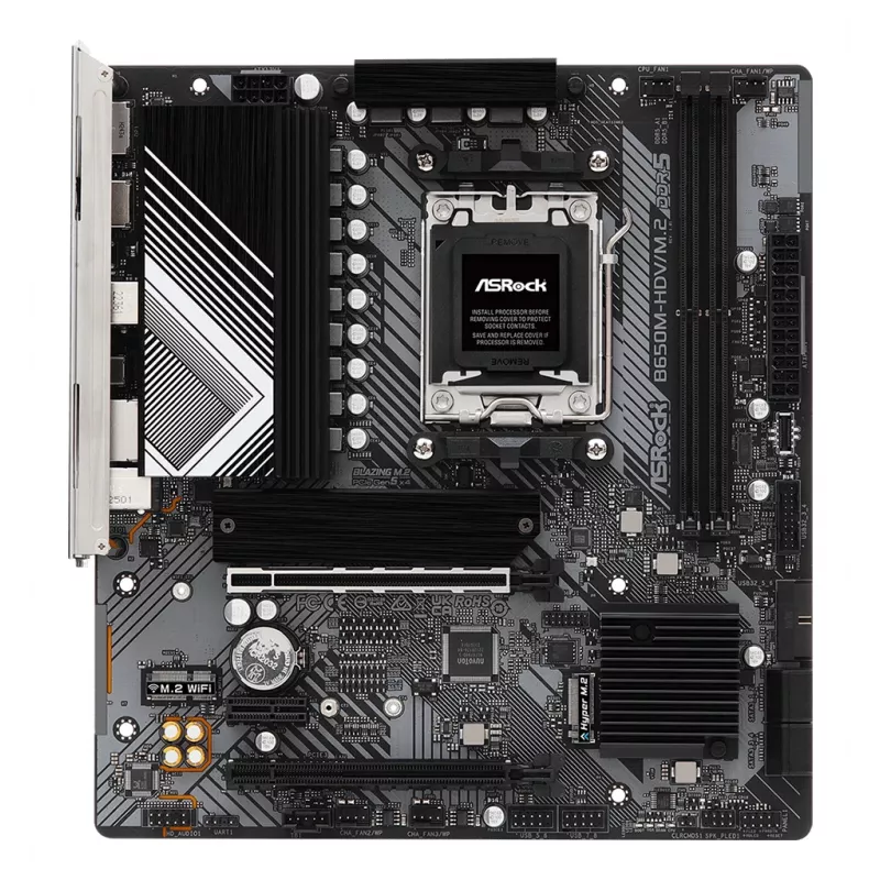 Mātesplate ASRock B650M-HDV/M.2 micro ATX — AMD B650, Socket AM5, DDR5, 2 atmiņas sloti, 64GB, M.2 un SATA III
